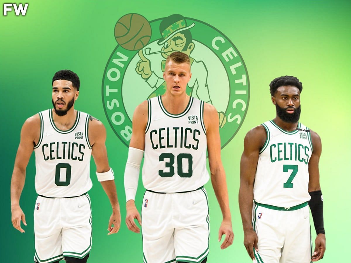 Boston Celtics Jayson TatumJaylen BrownKristaps Porzingis trio will