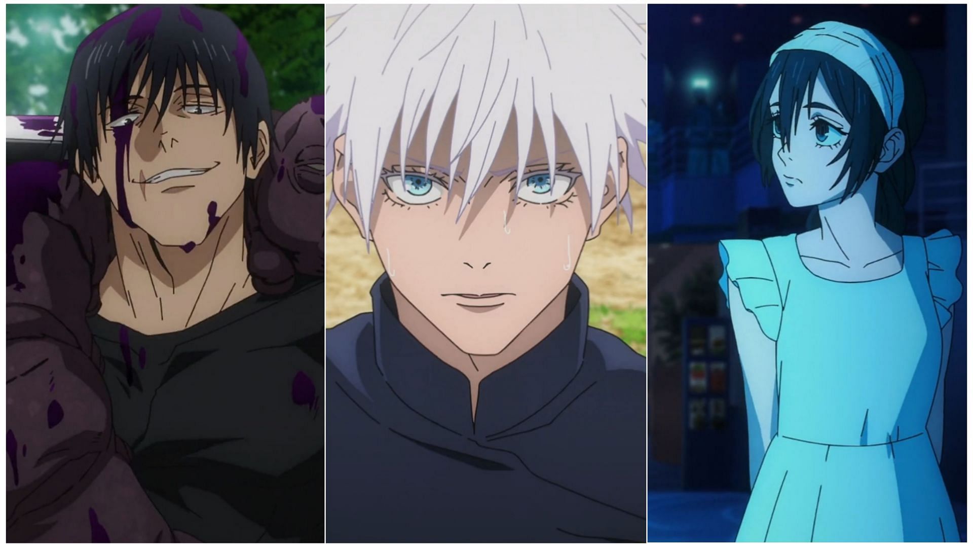 Gojo, Riko, and Toji in Jujutsu Kaisen Season 2 Episode 3