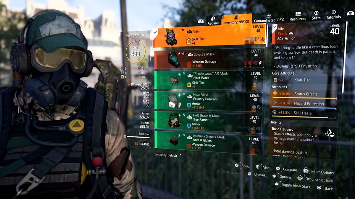 Top 5 Exotic Armor Pieces in The Division 2