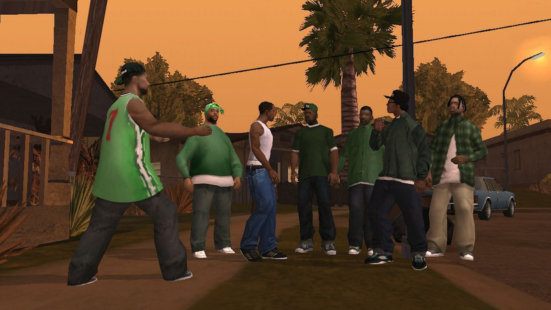Much of the game&#039;s plot revolves around the protagonist being in a gang (Image via Rockstar Games)