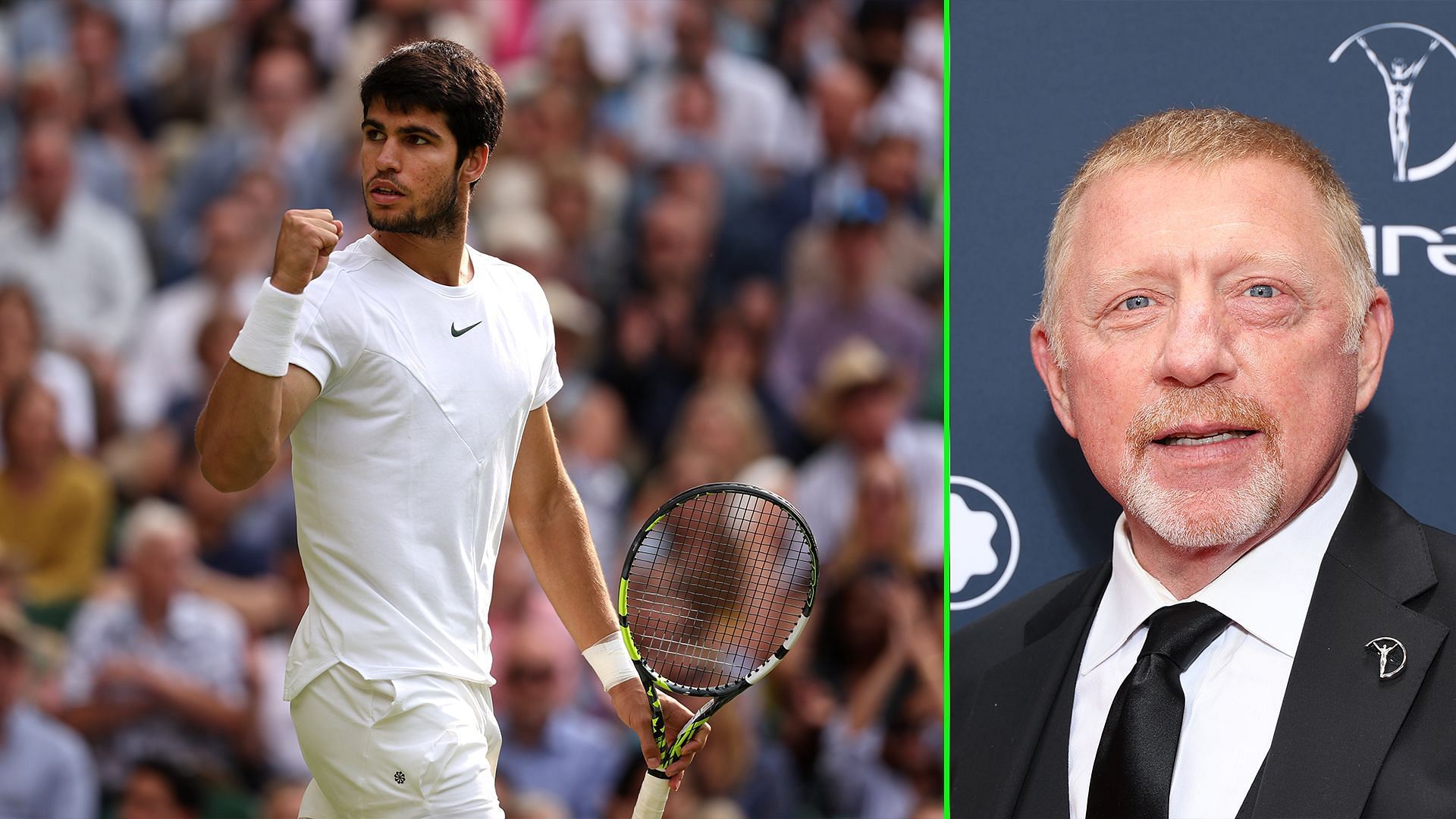 Boris Becker Carlos Alcaraz Wimbledon 2023