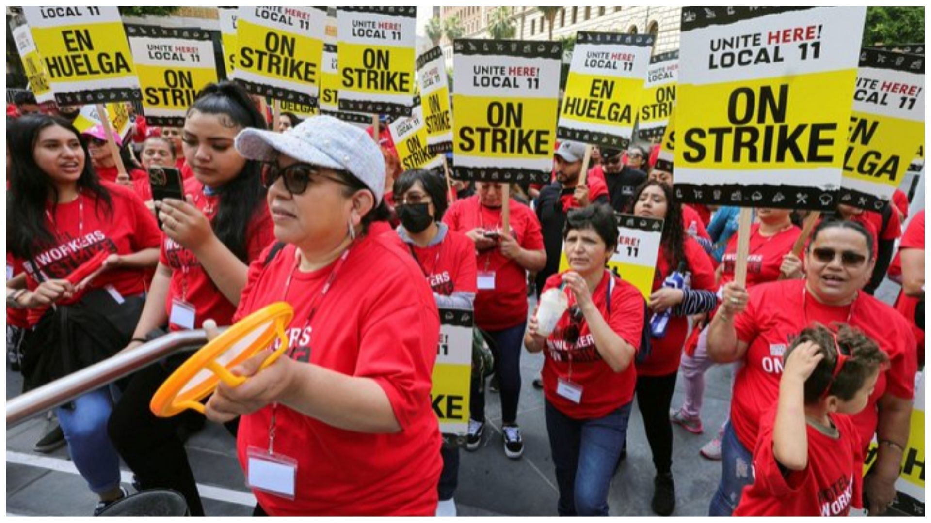LA hotel workers return to work on Wednesday after calling a strike on Sunday, (Image via Trek Maestro/Twitter)