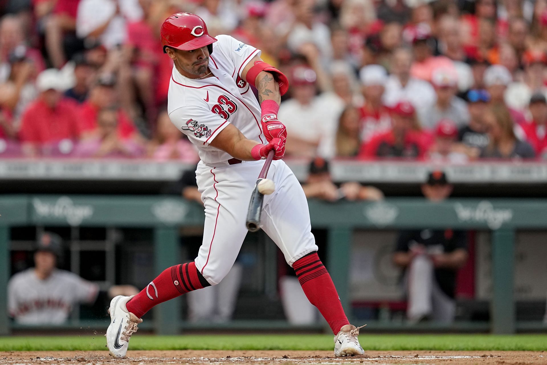 In Photos: Reds find it hard to fit Christian Encarnacion-Strand's long