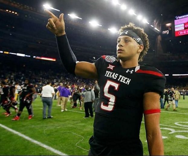 Patrick Mahomes in his College, Texas Tech University