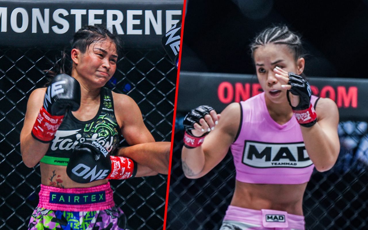 Stamp Fairtex (Left) faces Ham Seo Hee (Right) at ONE Fight Night 14