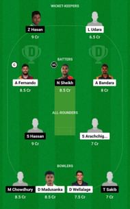 Dream11 Team for Sri Lanka A vs Bangladesh A - ACC Men’s Emerging Teams Asia Cup 2023.