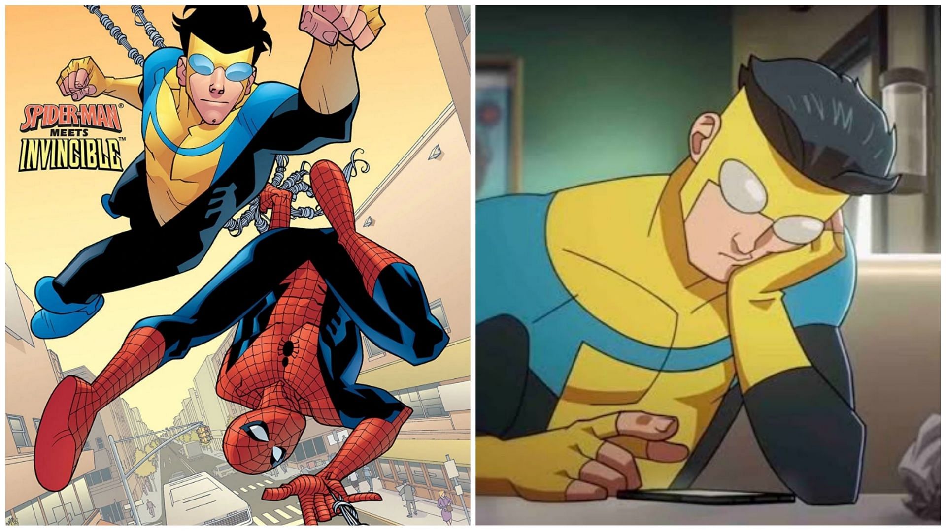 Marvel Team-Up #14 cover and a still from Invincible Season 2 (Images via Marvel Comics and Amazon Prime Video)
