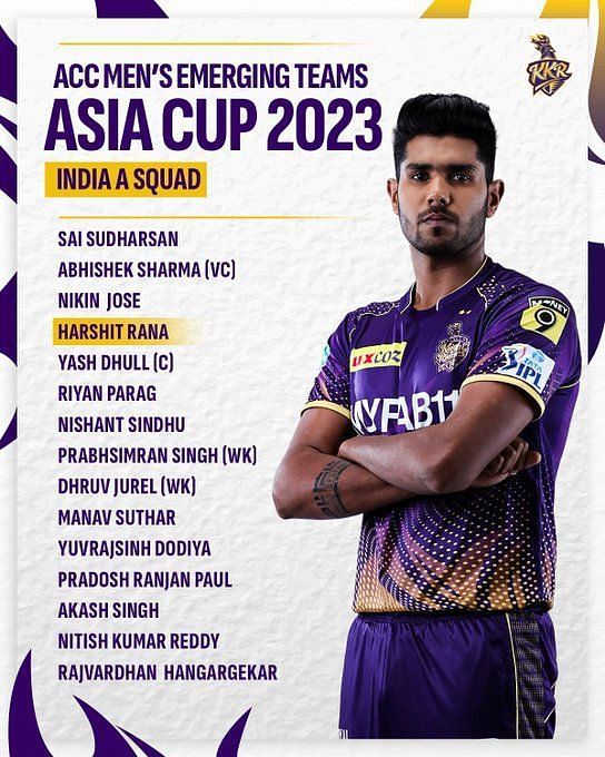 List of IPL teamwise players picked in India A squad for Emerging Asia Cup