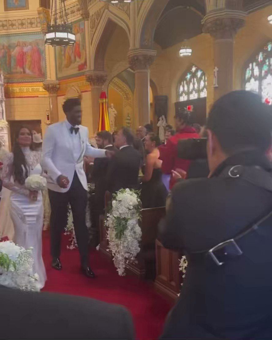 NBA Player Joel Embiid Marries Sports Illustrated Model Anne de Paula in  Hamptons Wedding Ceremony