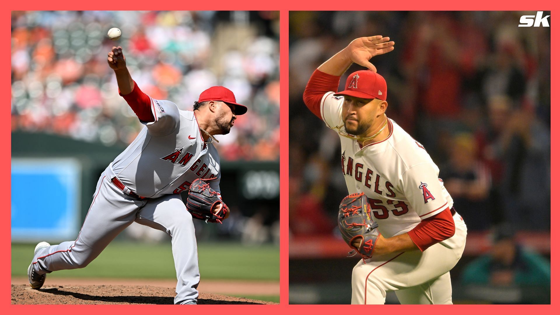 Los Angeles Angels pitcher Carlos Estevez