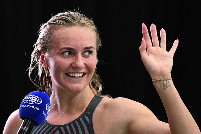 "Couldn’t do it without you Boxell" - Ariarne Titmus thanks her coach for her World Aquatics Championships win