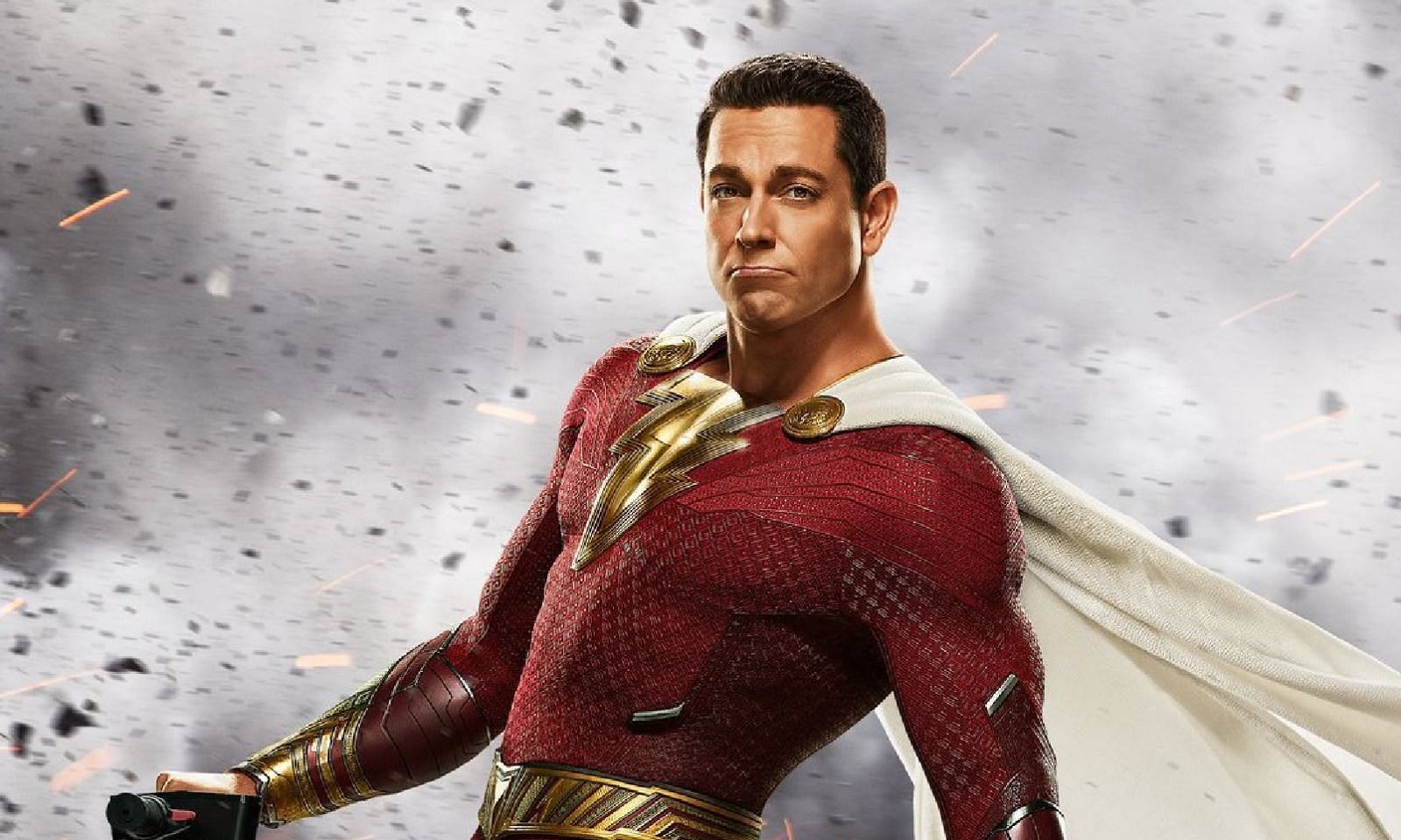 Zachary Levi plays Shazam in Shazam! Fury of the Gods (Image via. Twitter/@ShazamNews)