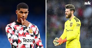 Marcus Rashford makes embarrassing rookie mistake while bidding farewell to ex-Manchester United star David de Gea