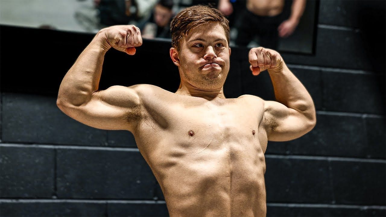 Kyle Landi, 23, is already making headlines in the world of bodybuilding as a trailblazer, overcoming hurdles connected with Down syndrome (Image via Youtube/ Tristyn Lee)