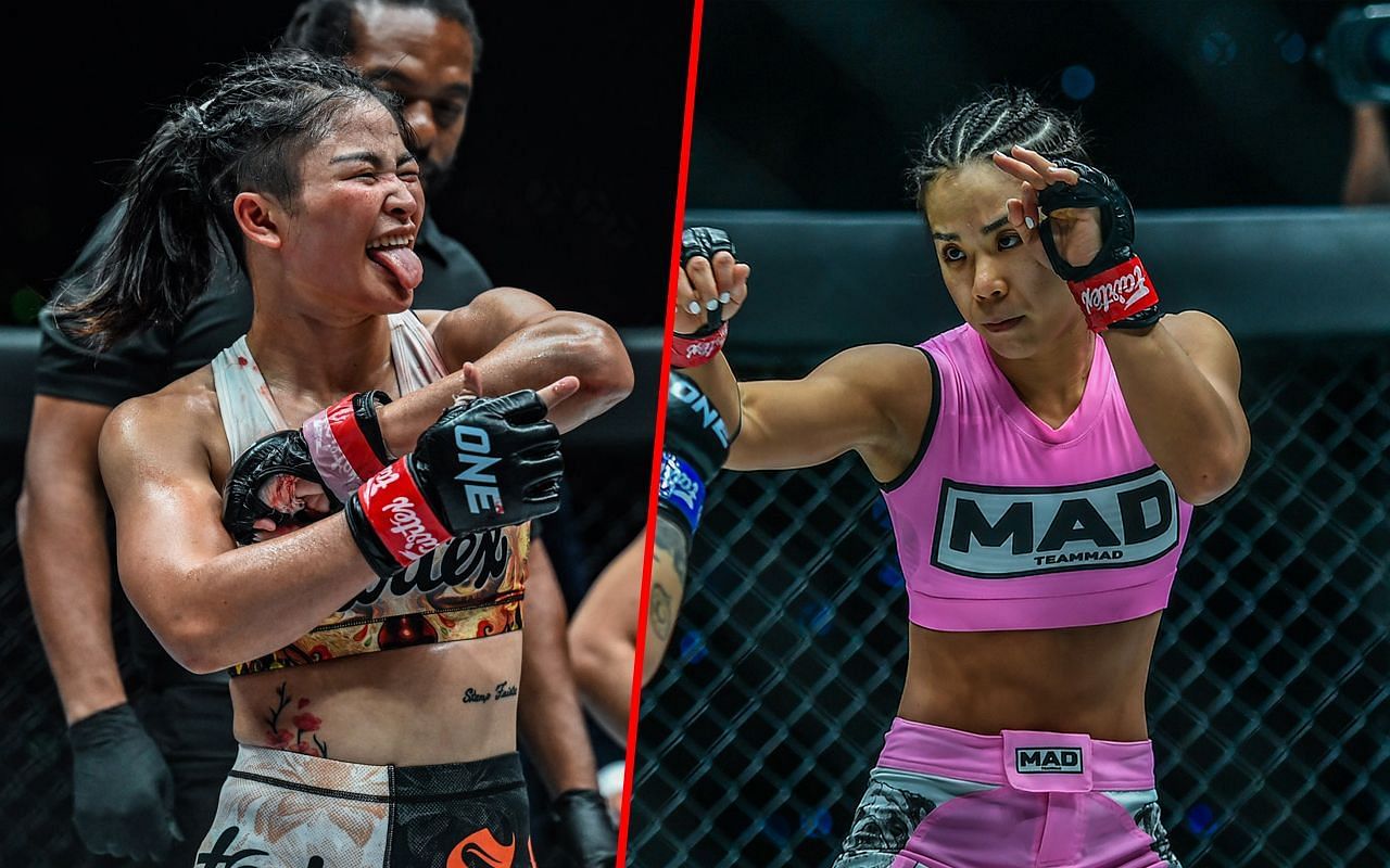 Stamp Fairtex (Left) faces Ham Seo Hee (Right) at ONE Fight Night 14