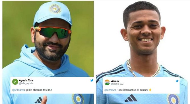 "IPL ke bharosa Test me" - Fans react as Rohit Sharma confirms Yashasvi Jaiswal will make his debut in IND vs WI 1st Test