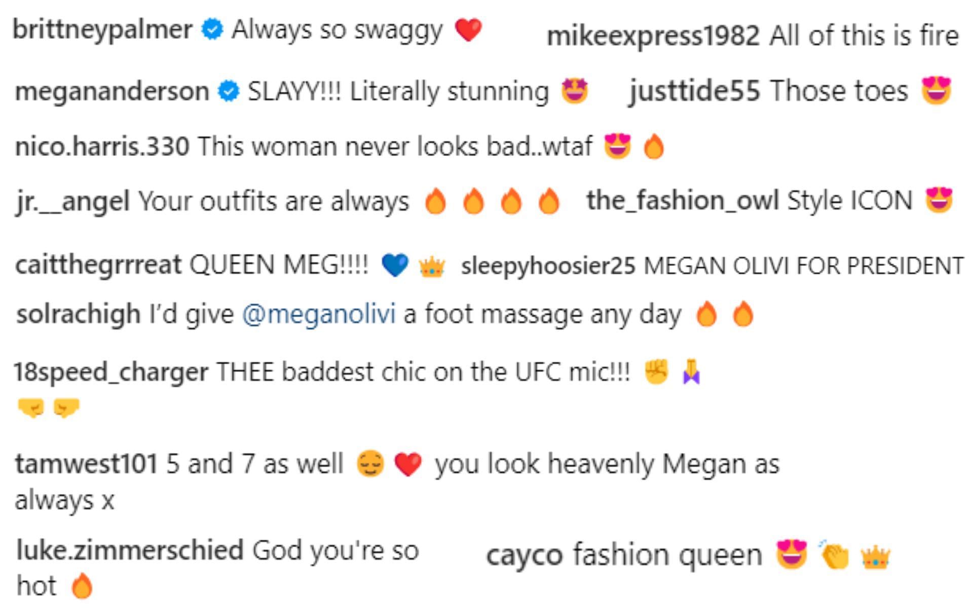 Screenshots from @meganolivi on Instagram