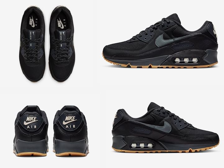 nike air max 90 safari black gum brown