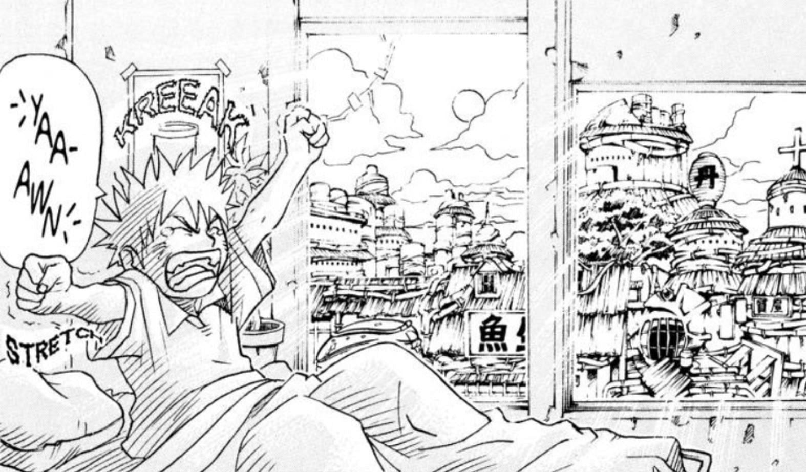 Naruto Uzumaki as seen in the manga&#039;s third chapter (Image via Shueisha)