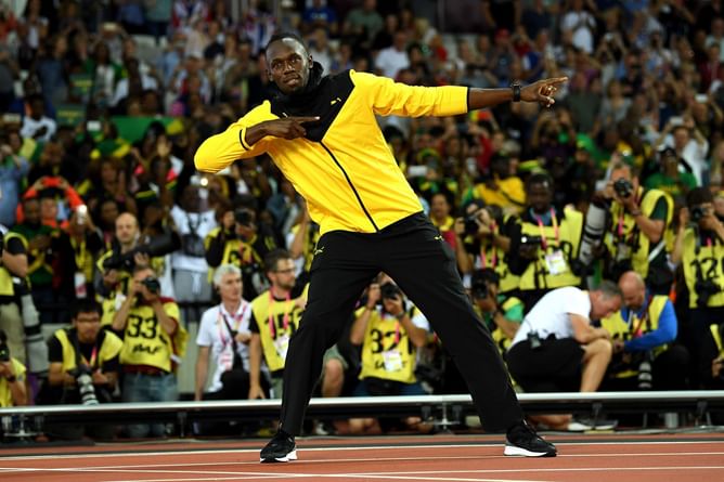 "We had a bet how fast I'd run because I knew I was going to break the world record" - Usain Bolt on historic 2009 World Athletics Championships