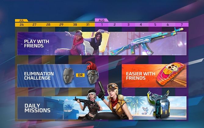 Garena reveals Free Fire MAX Team Up Challenge event calendar