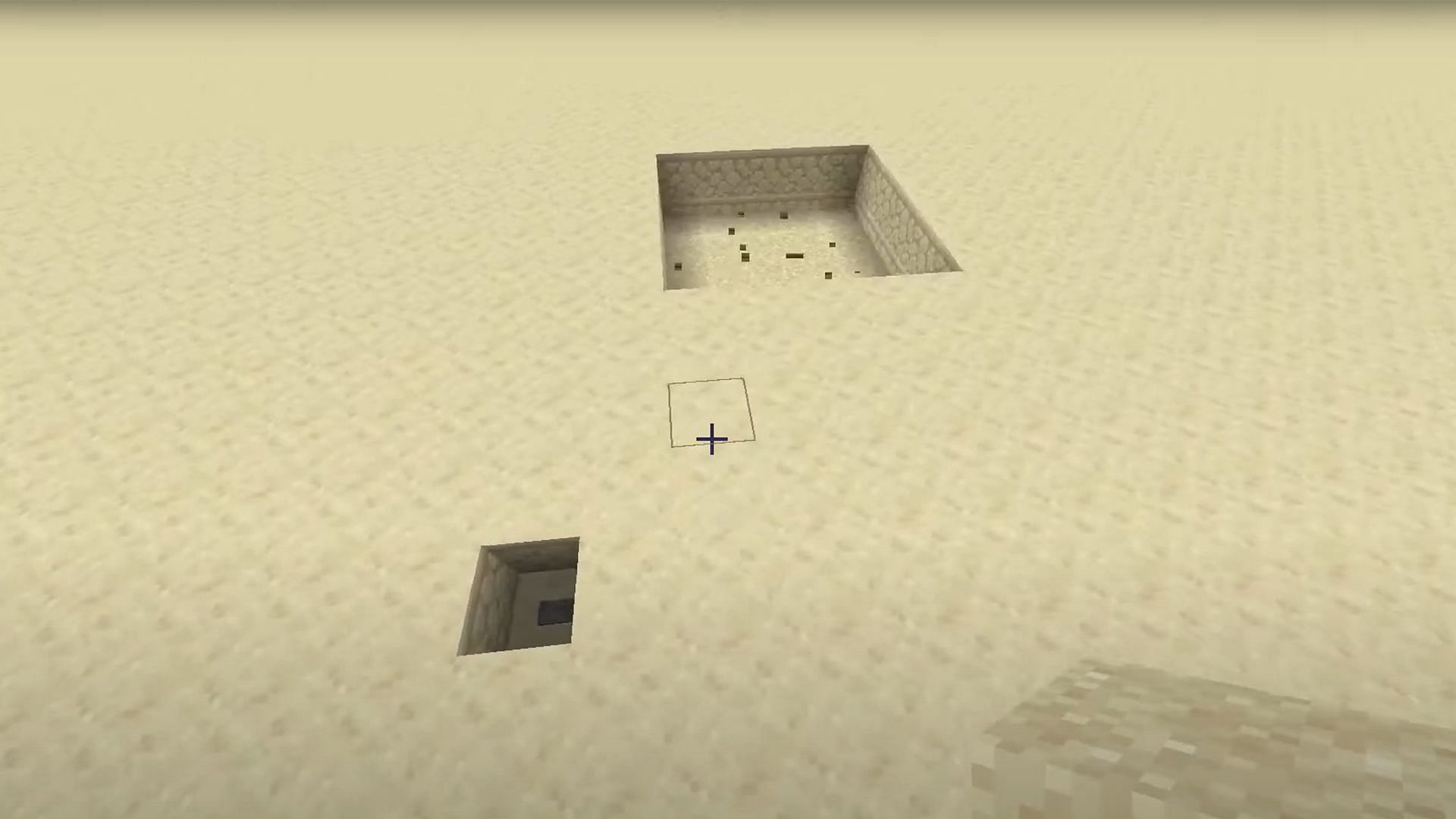 A sand trap in Minecraft (Image via Mojang Studios)