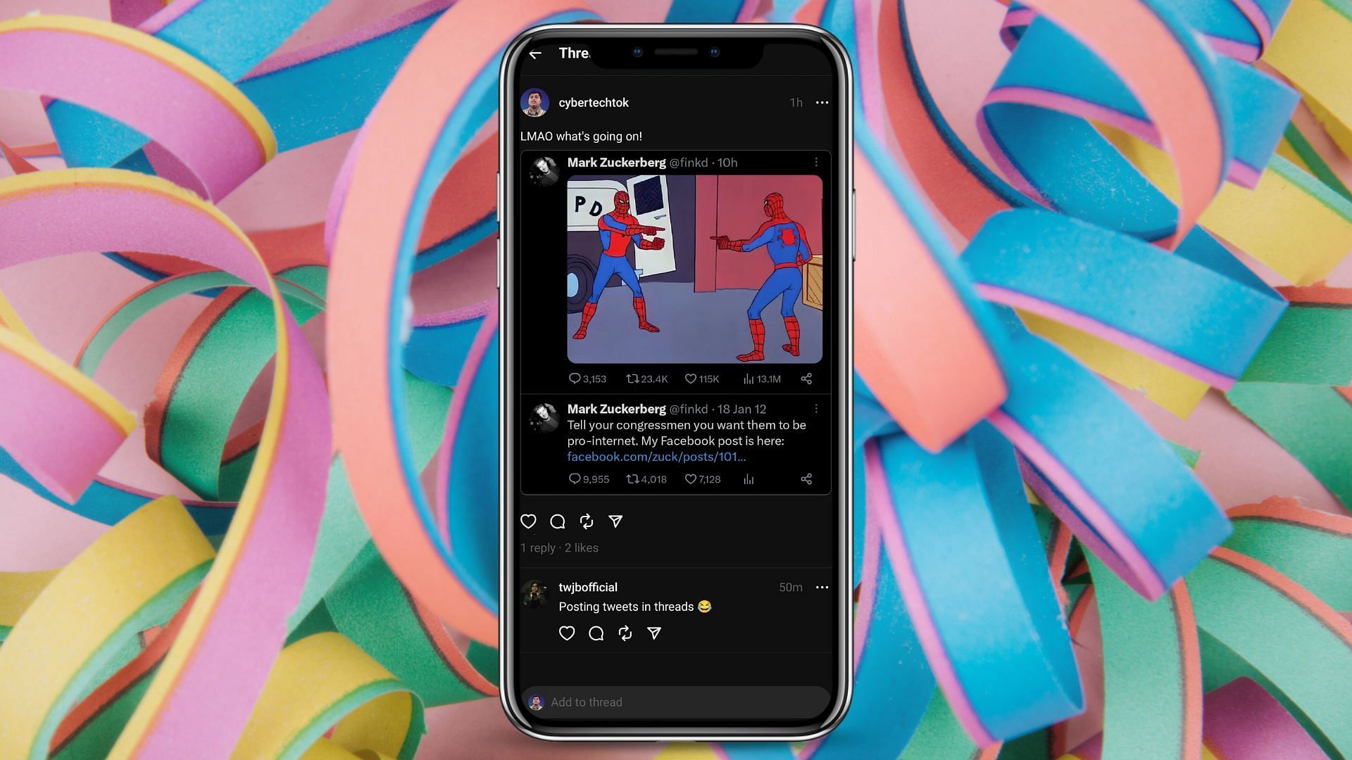 Dark mode enabled in the social media app (Image via Sportskeeda)