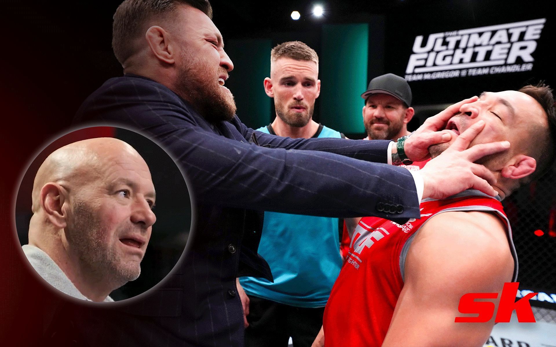 Conor McGregor vs. Michael Chandler [Images via: @MMAFighting and @UltimateFighter on Twitter]