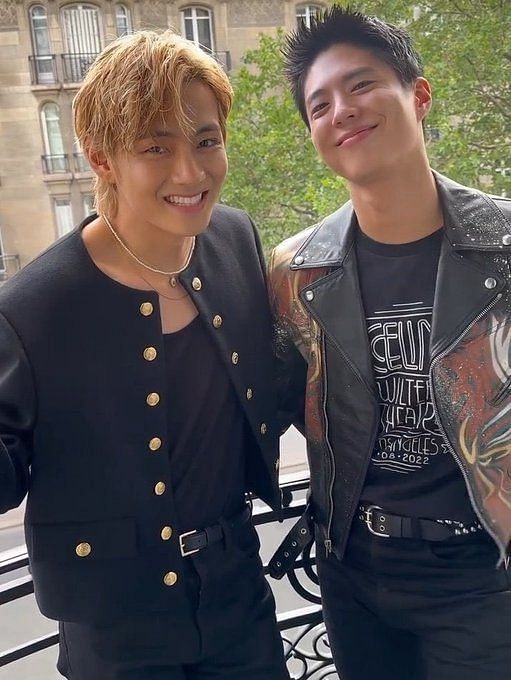 Insanely Hot: BTS' V and Park Bo-gum's reunion in Paris for VMAN