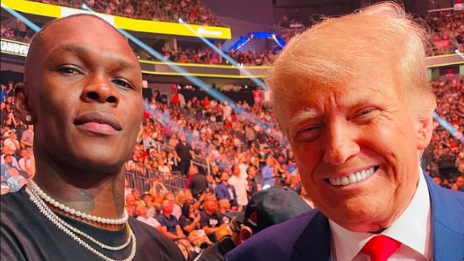 Israel Adesanya &amp; Donald Trump [Image courtesy of @stylebender on Instagram]