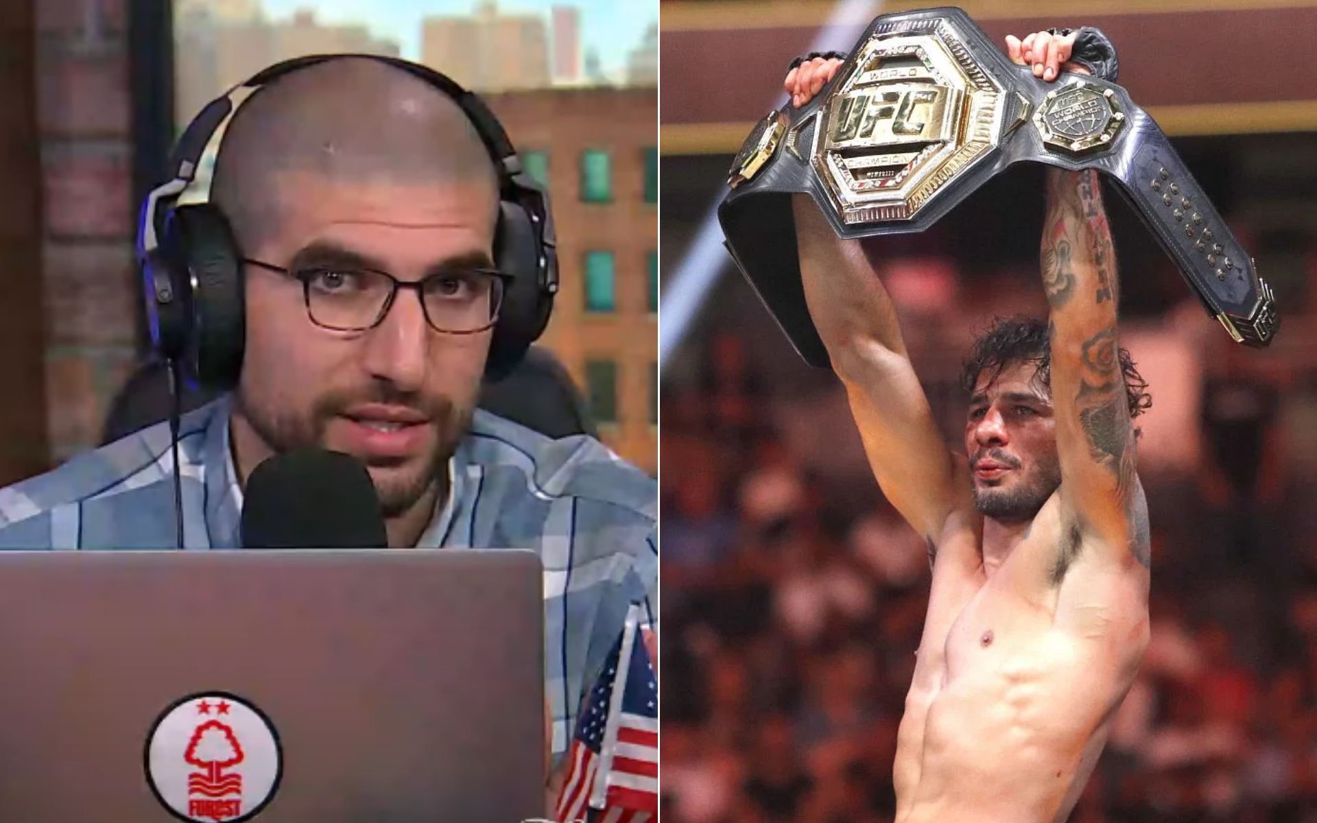 Ariel Helwani [Left], and Alexandre Pantoja [Right] [Photo credit: MMAFightingonSBN - YouTube]