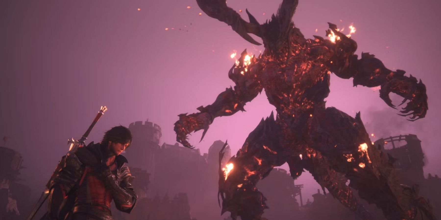 Clive facing off against Ifrit (Image via Square Enix)