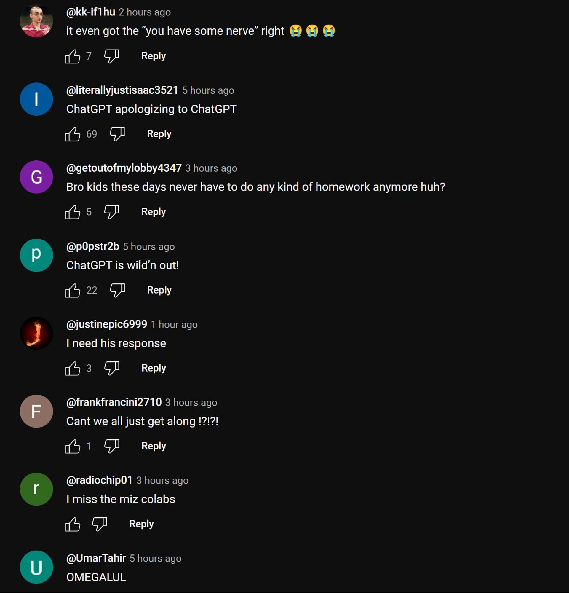 Fans sharing their thoughts on the streamer&#039;s clip (Image via Streamer Moments/YouTube)