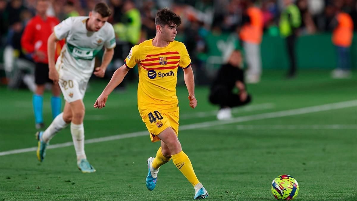 Aleix Garrido made his La Liga debut having come on for Ansu Fati in a 4-0 win over Elche
