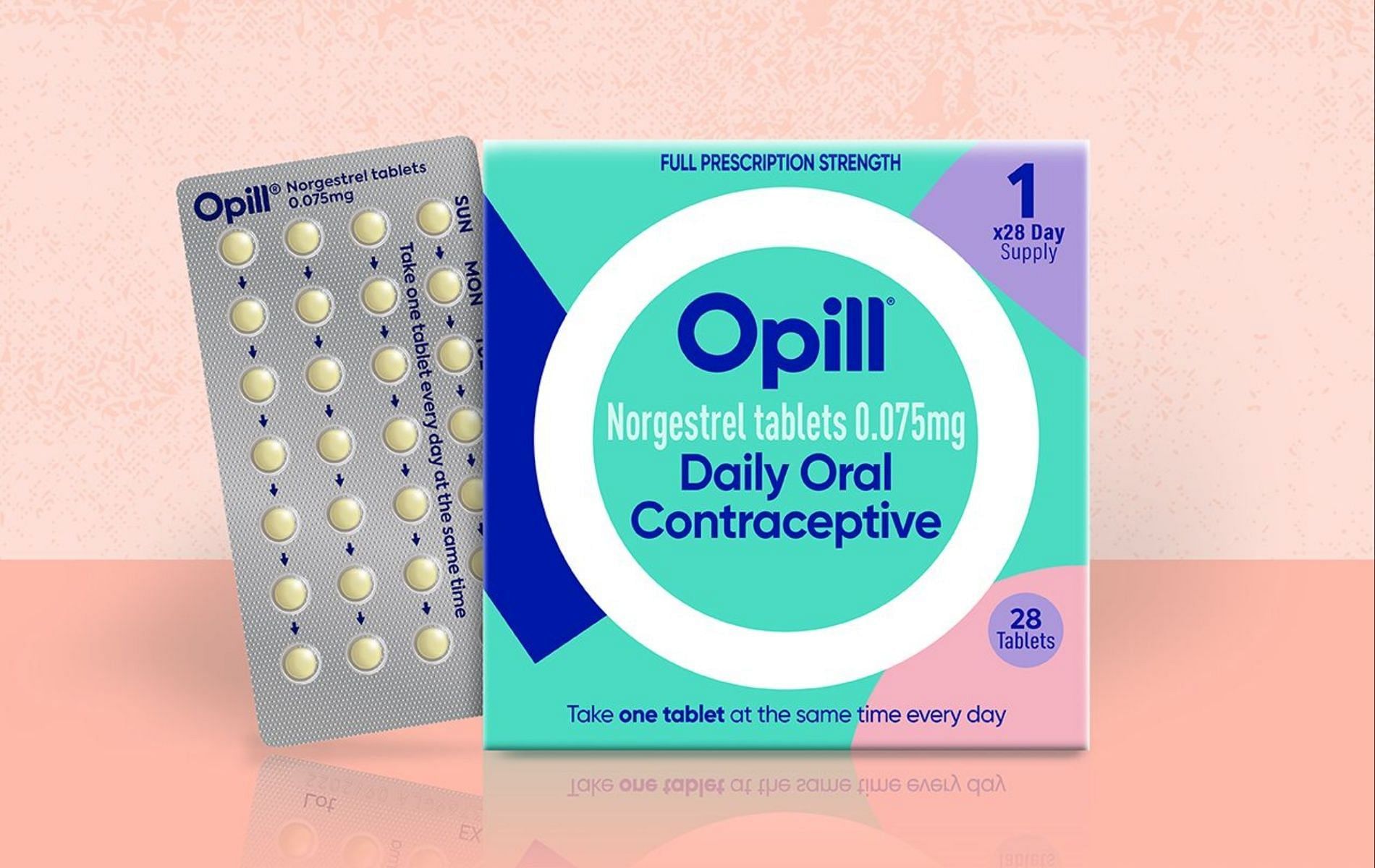 The package of Opill contains a 28-day supply of the medication (Image via Everyday Health)