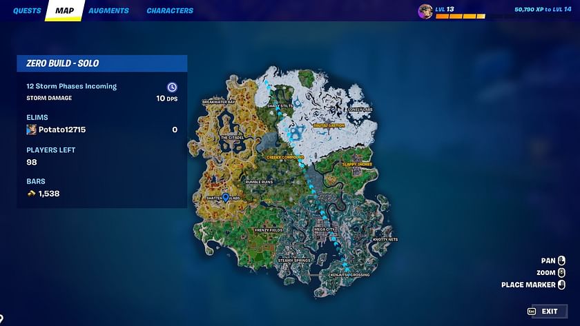 Where is Shattered Slabs in Fortnite Chapter 4 Season 3?