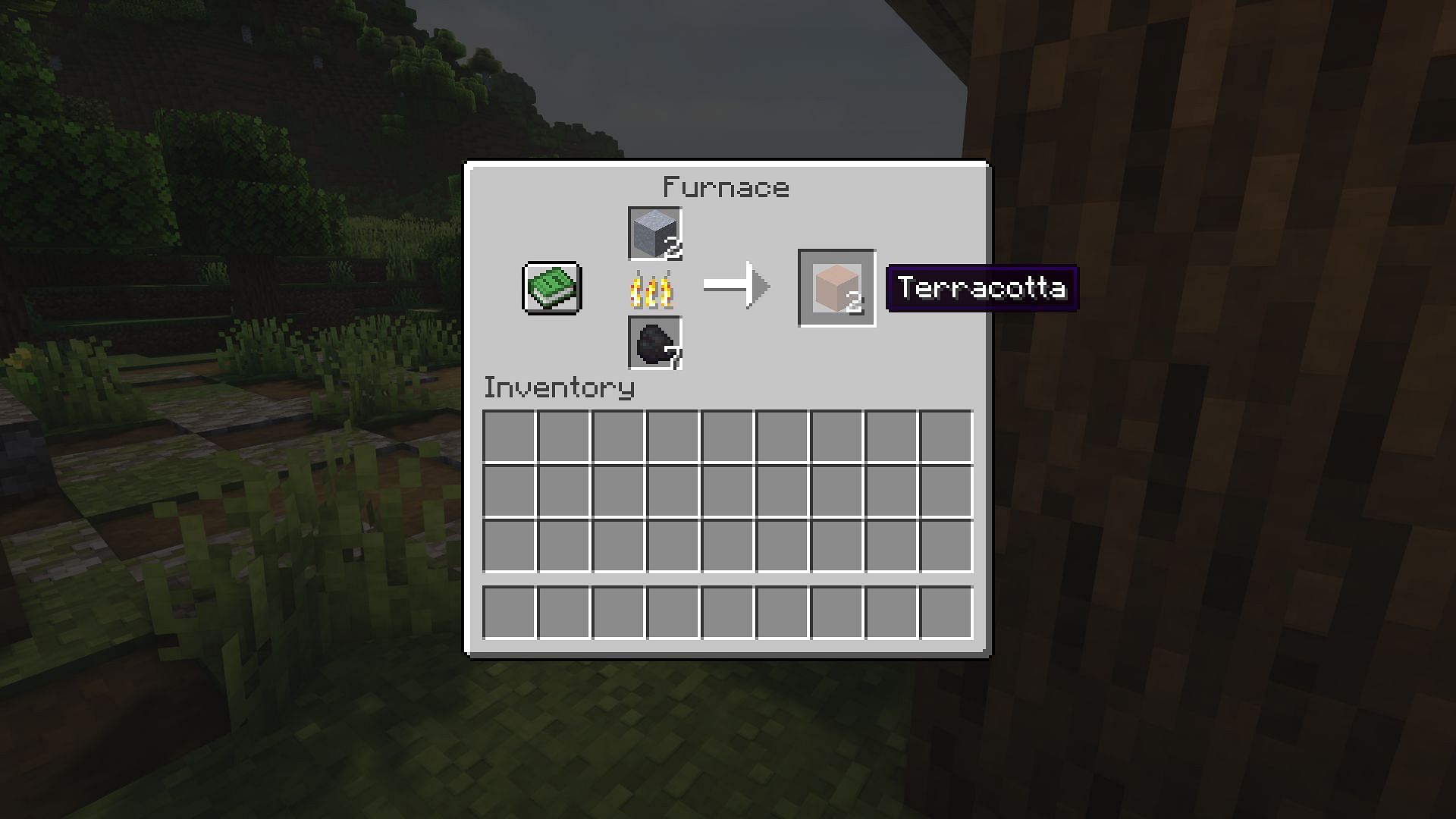 Clay blocks can be smelted into terracotta blocks (Image via Mojang)