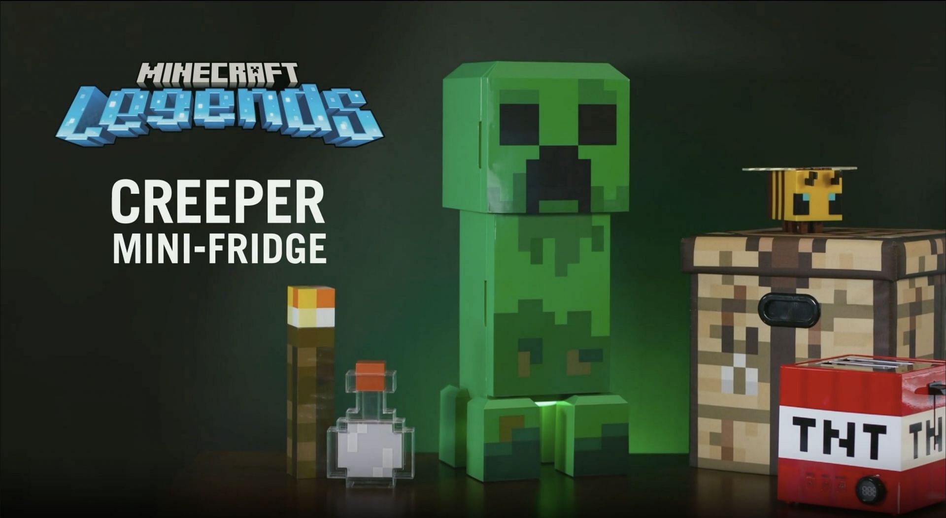 Creeper-themed mini fridge (Image via Walmart)