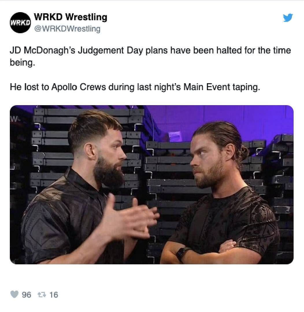 WRKD Wrestling के ट्वीट का स्क्रीनशॉट
