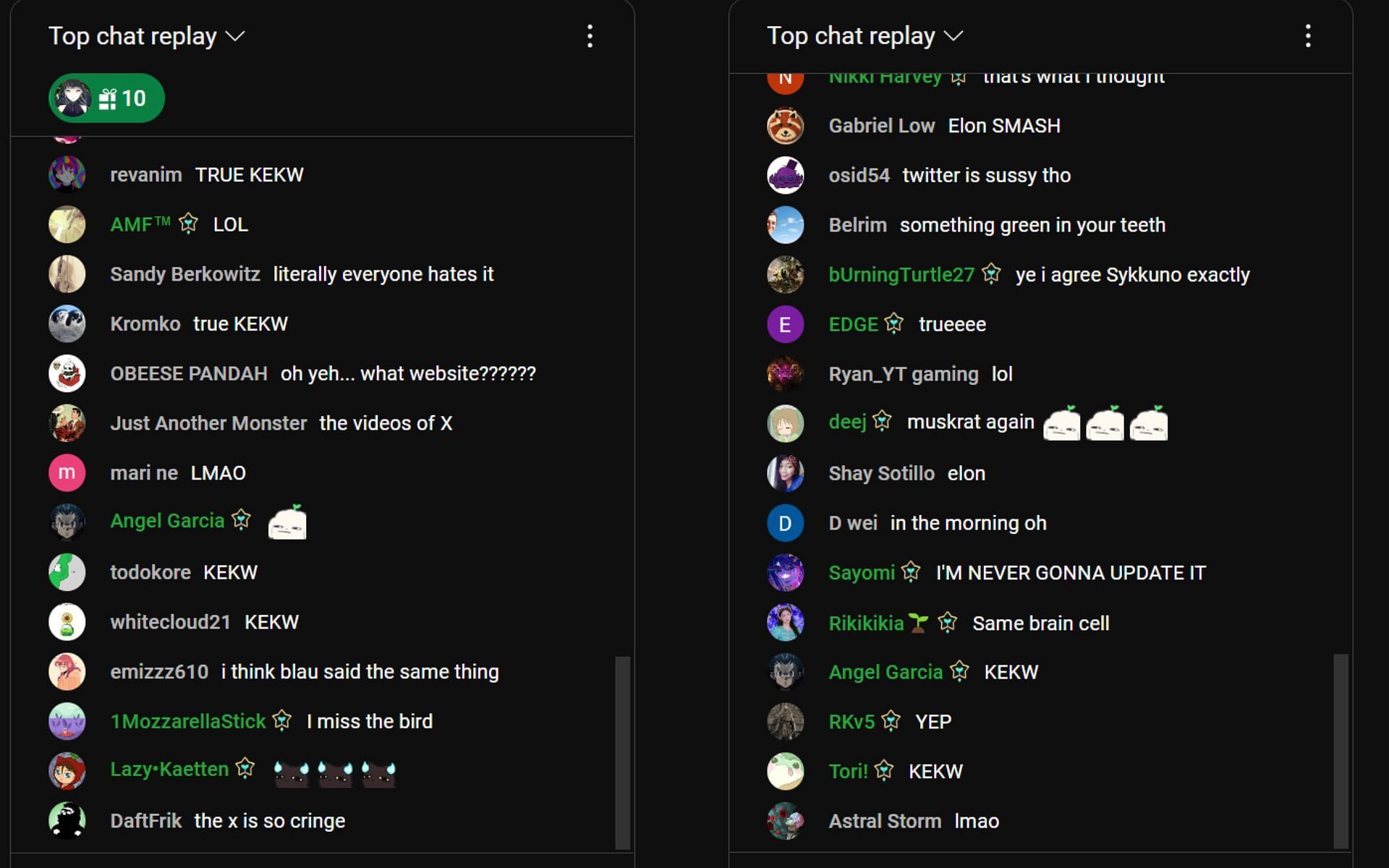 Fans in the YouTube Gaming chat room discussing the streamer&#039;s take (Image via Sykkuno/YouTube)