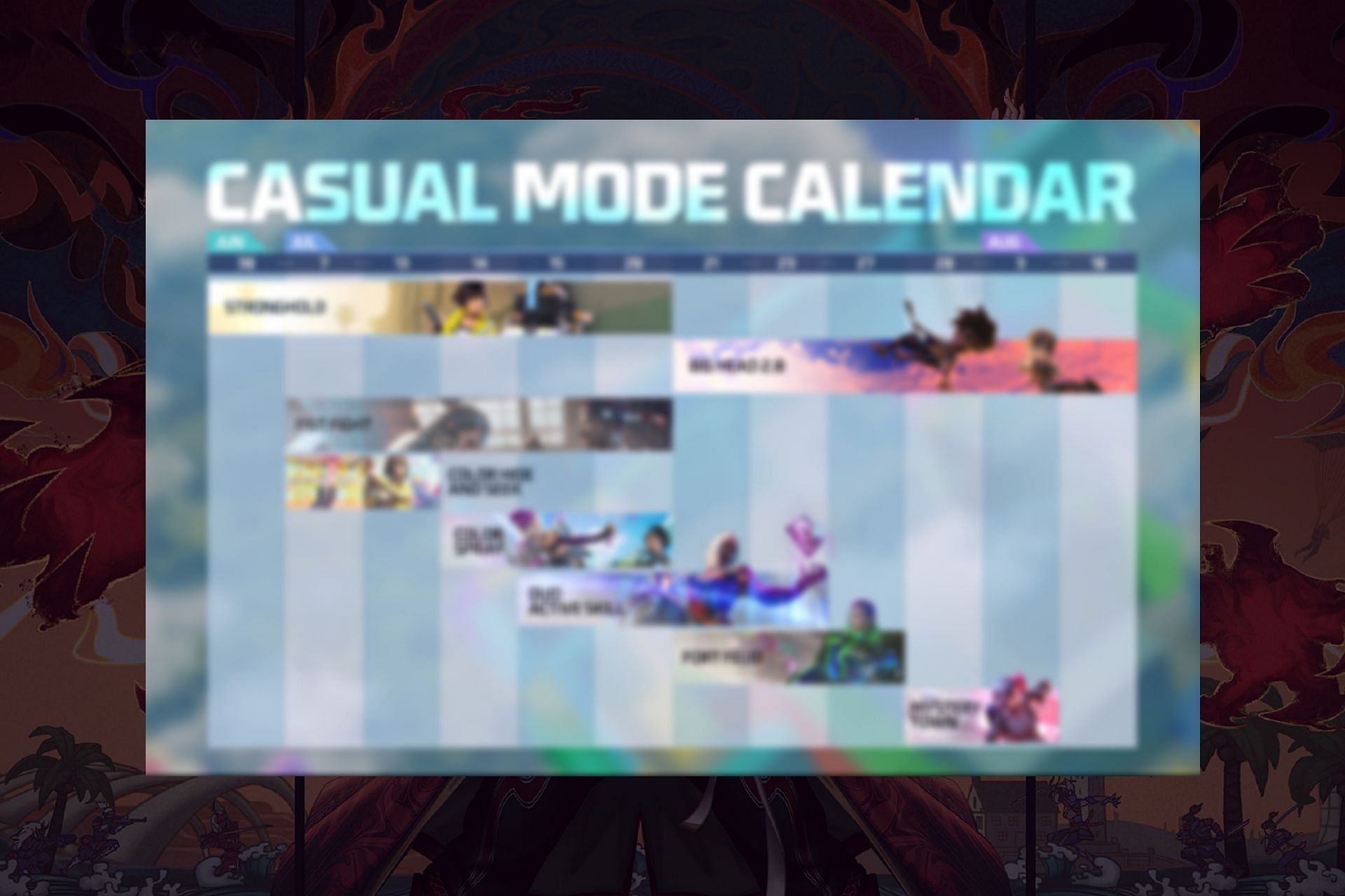 New Free Fire MAX casual mode calendar has been released (Image via Sportskeeda)