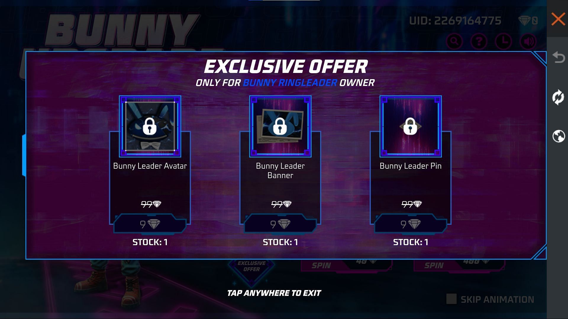 These are the exclusive offers that you will have (Image via Garena)