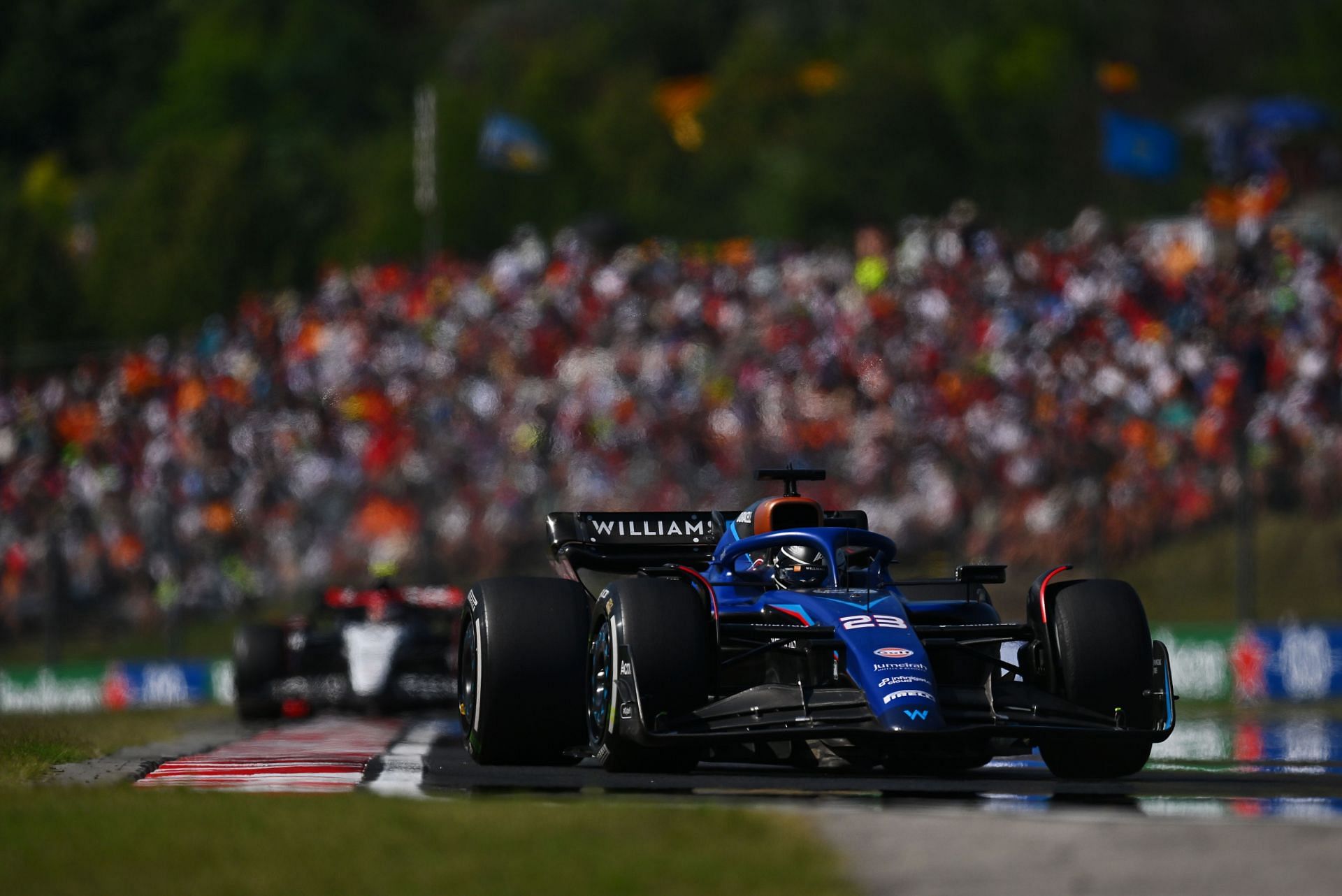Alex Albon during the 2023 Hungarian Grand Prix (Photo by Dan Mullan/Getty Images)