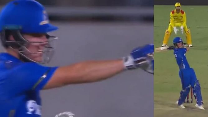 [Watch] Dewald Brevis' passionate celebration as his winning shot takes MI New York to MLC 2023 Final