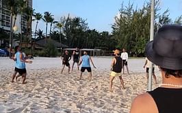 [Watch] Ishan Kishan turns cameraman to give a glimpse of Team India players' beach volleyball session in Barbados