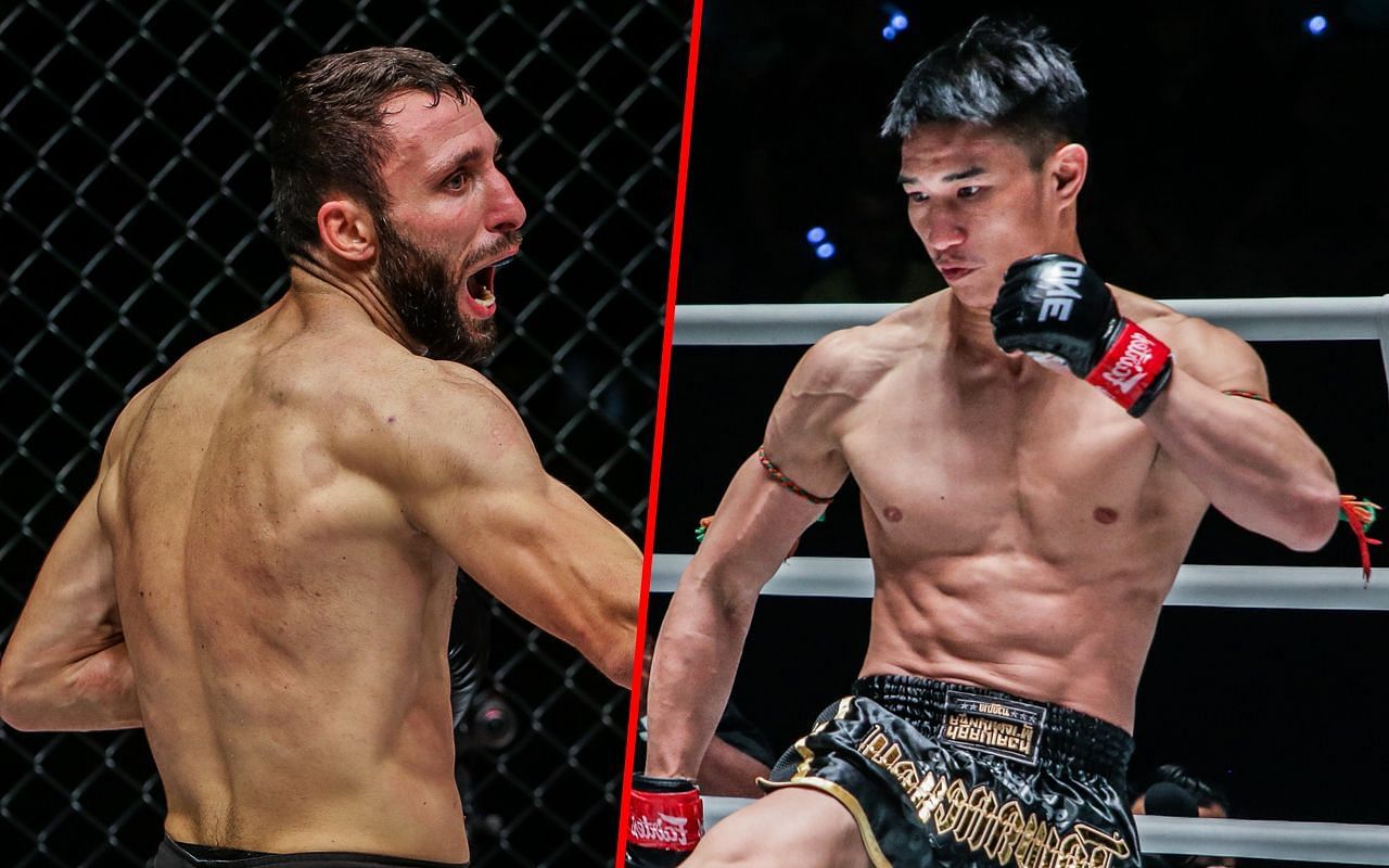 Davit Kiria (Left) faces Tawanchai (Right) at ONE Fight Night 13