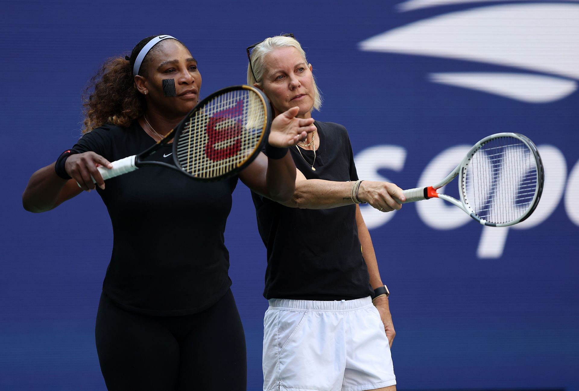 Serena Williams and Rennae Stubbs at the 2022 US Open