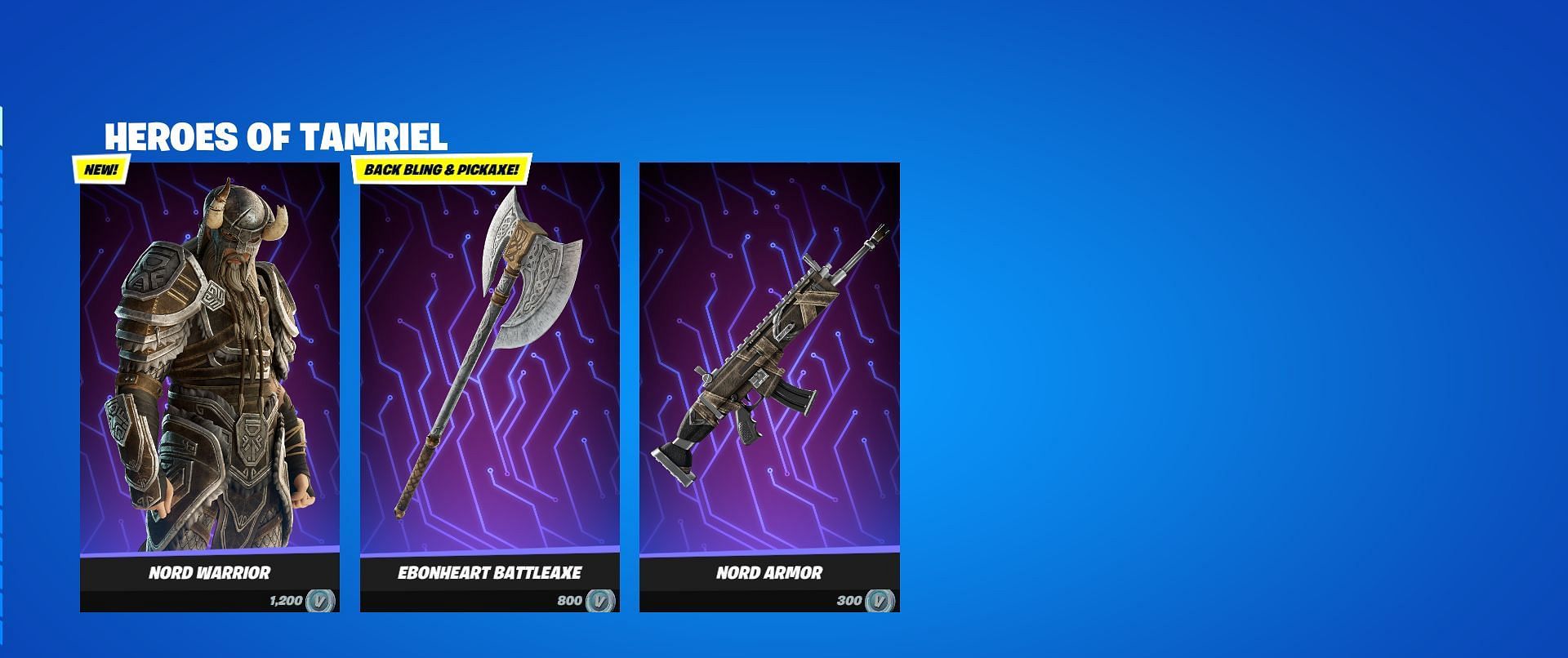 Heroes of Tamriel is available in the Item Shop (Image via Epic Games/Fortnite)