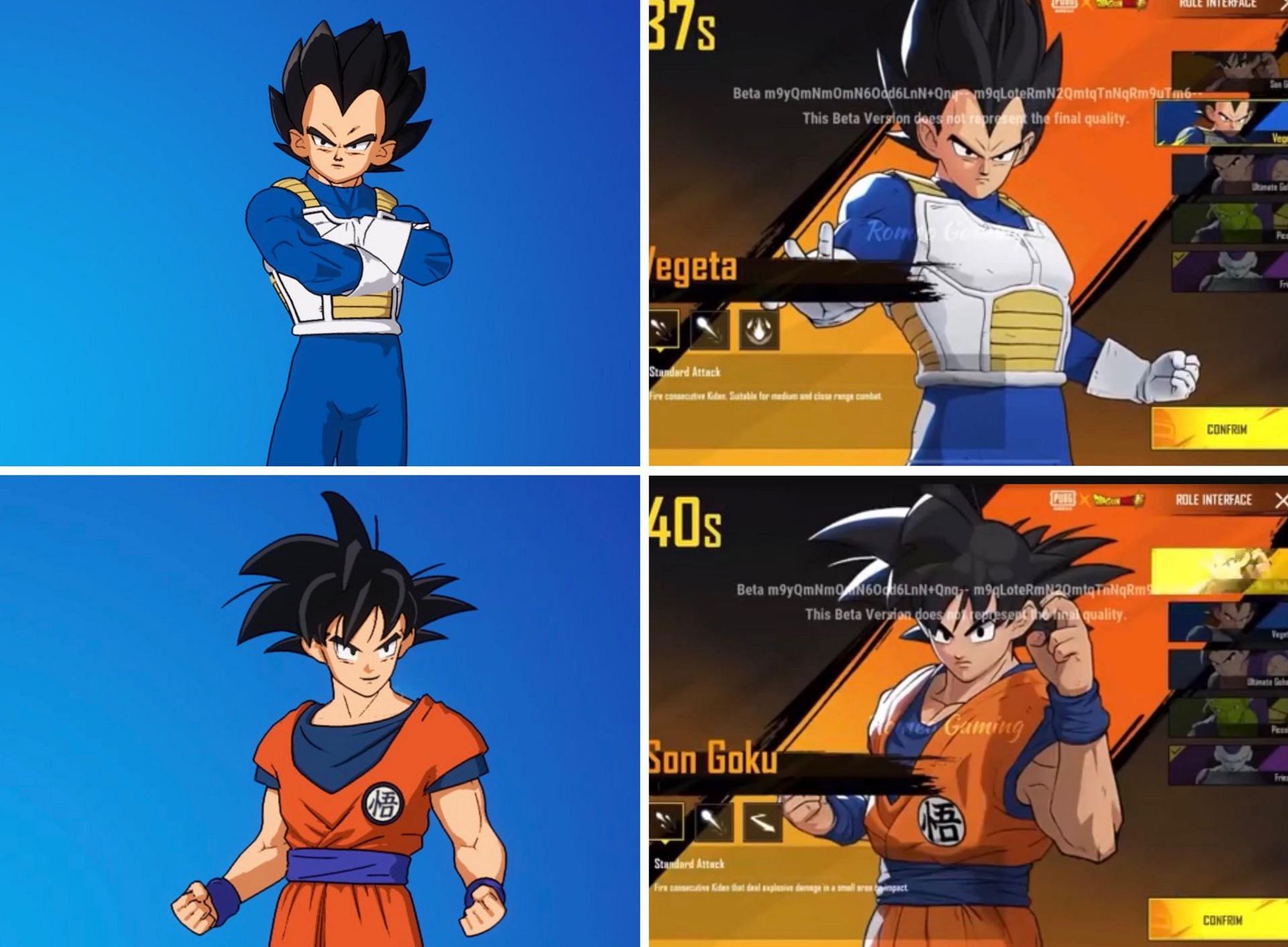 Goku and Vegeta Outfits for my Upcoming DBZ Game - Creations