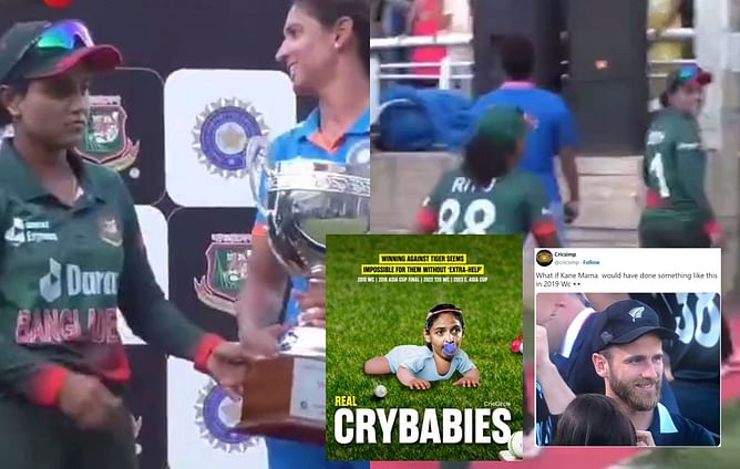 "Behaved so cheaply like it is gully cricket" - Fans react as Harmanpreet Kaur sarcastically asks Bangladesh players to invite umpires for photoshoot